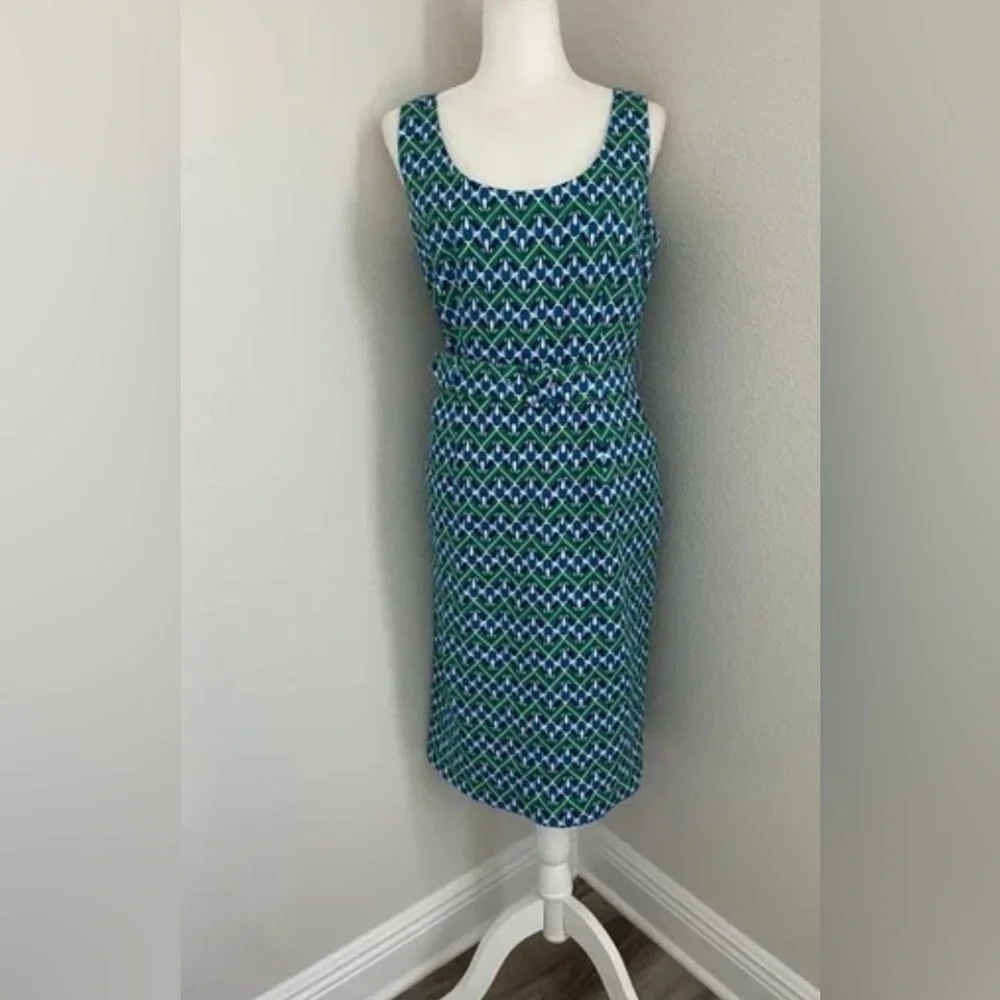 Boden Rich Emerald Deco Fan Sleeveless Sheath - Picture 6 of 6
